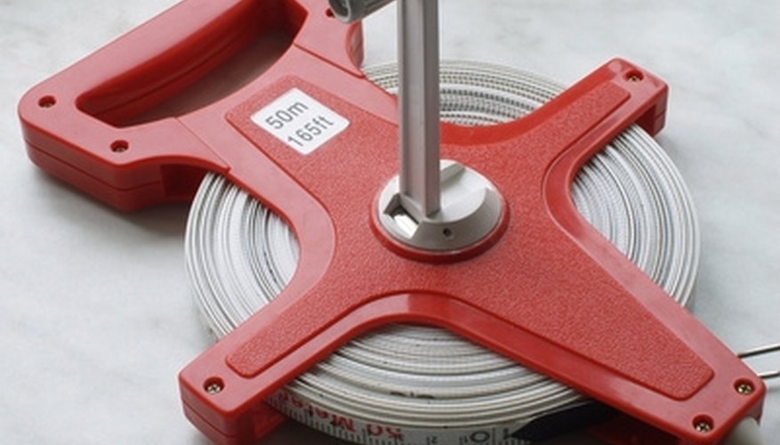 Measure using a surveyor's tape measure. Measure using a surveyor's tape measure.