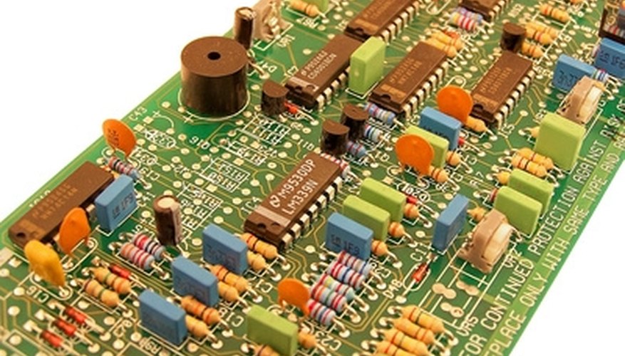 Wound inductor coils on circuit boards vary impedance based on frequency. Wound inductor coils on circuit boards vary impedance based on frequency.
