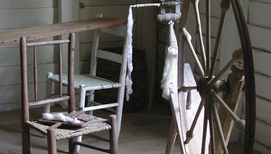 19th century spinning wheel 19th century spinning wheel