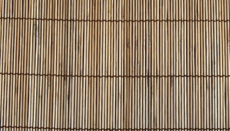 Tied-together bamboo poles can make a flat surface for a variety of furniture types. Tied-together bamboo poles can make a flat surface for a variety of furniture types.
