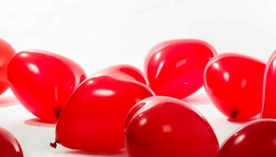 Heart-shaped balloons are festive and fun. Heart-shaped balloons are festive and fun.