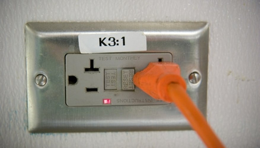 Ground Fault Circuit Interrupter outlet that is required around sinks. Ground Fault Circuit Interrupter outlet that is required around sinks.