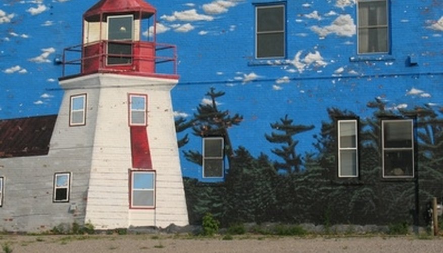 This wall mural gives the illusion of being on a beach near a lighthouse and forest. This wall mural gives the illusion of being on a beach near a lighthouse and forest.