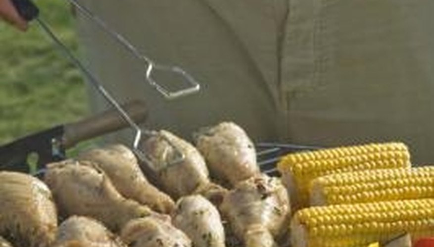 Long-handled tongs prevent burns. Long-handled tongs prevent burns.