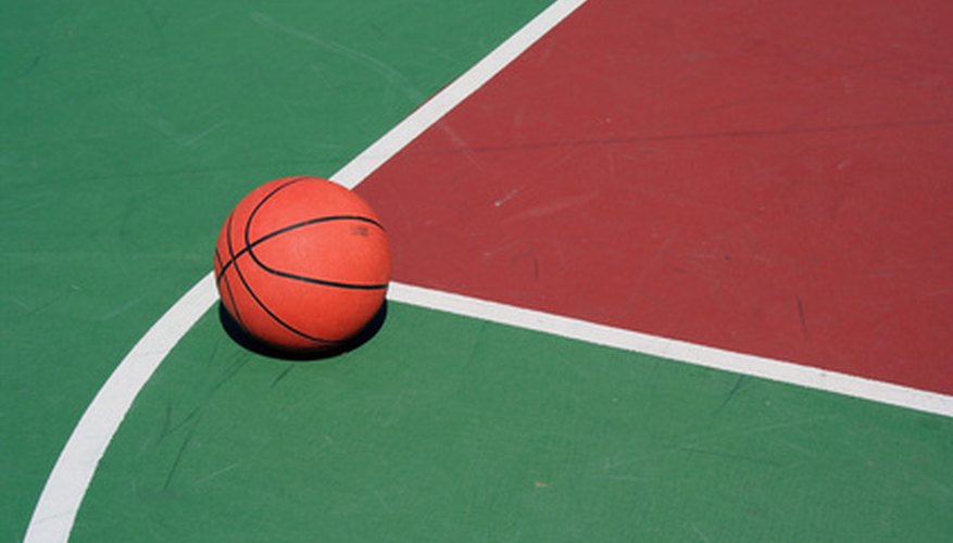 Free throw shooters must shoot in the area where this basketball lies. Free throw shooters must shoot in the area where this basketball lies.