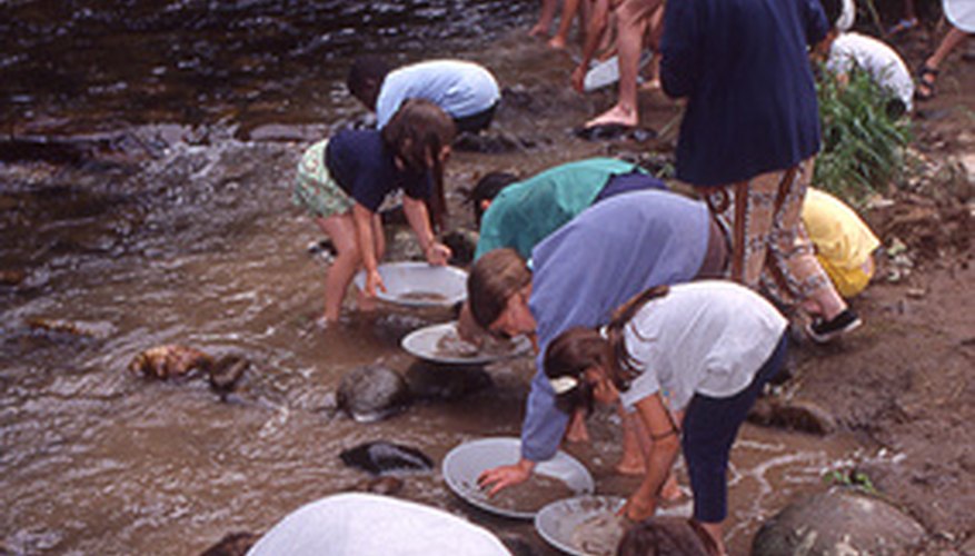 Gold panning remains a popular tourist activity. Gold panning remains a popular tourist activity.
