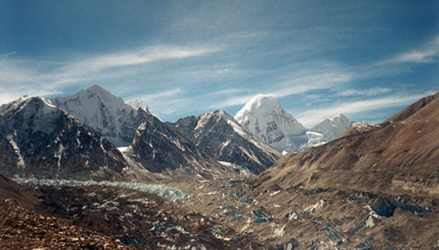 Photo Credit: mount Pumori Himalayas image by Rover from <a href='http://www.fotolia.com'>Fotolia.com</a> Water from the Himalayas eventually reaches the river deltas where alluvial soil is formed.