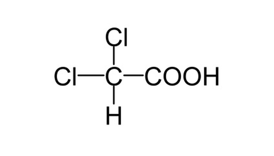 Dichloroacetic acid, an ionic compound. Dichloroacetic acid, an ionic compound.