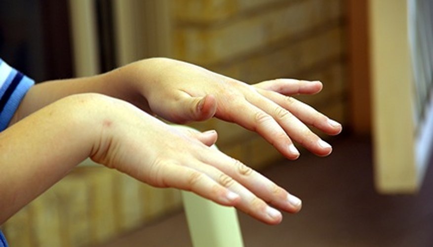 Photo Credit: girls hands 3. image by mdb from <a href='http://www.fotolia.com'>Fotolia.com</a> For children with organizational issues, hand exercises may be the best approach.