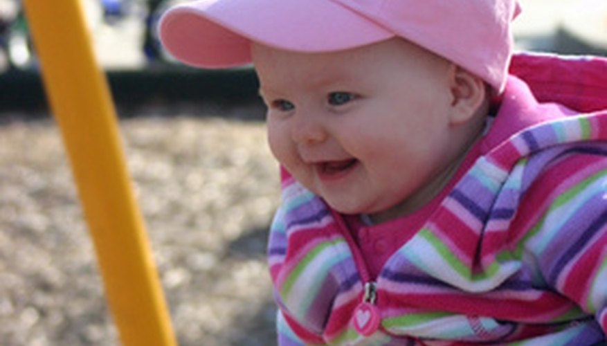 Give baby a gentle push after counting to three. Give baby a gentle push after counting to three.