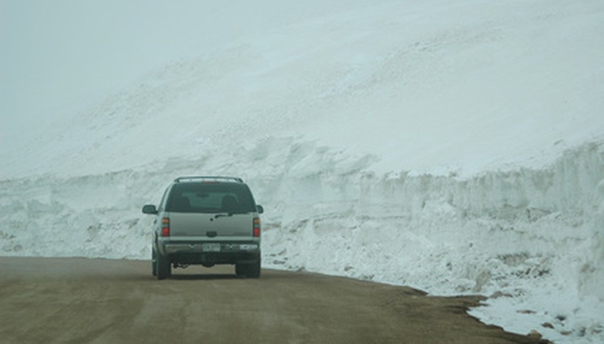 Daytime running lights can increase visibility during winter weather. Daytime running lights can increase visibility during winter weather.