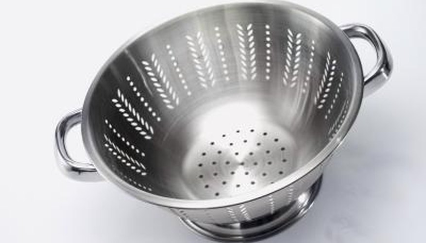 An old steel colander can be re-purposed as a chimney cowl. An old steel colander can be re-purposed as a chimney cowl.