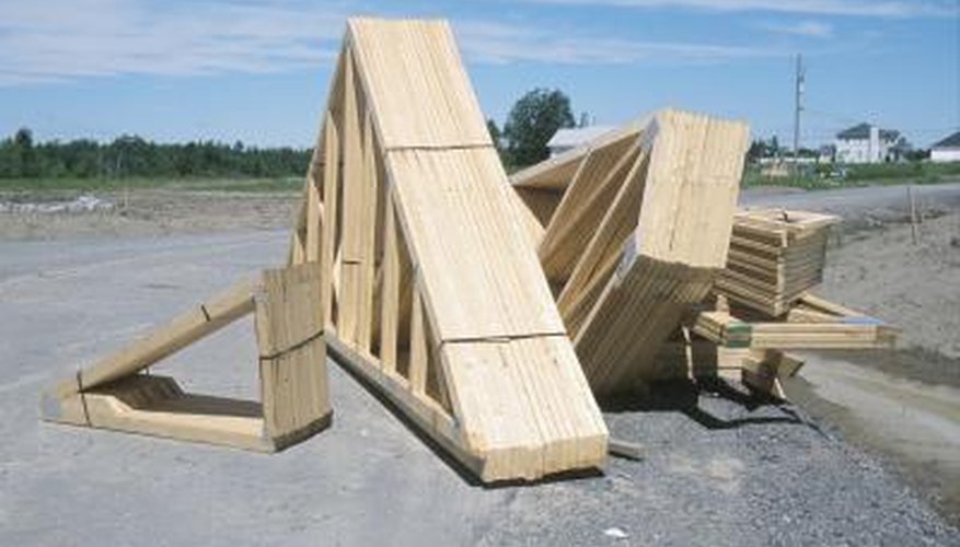 Add trusses once the frame is in place. Add trusses once the frame is in place.