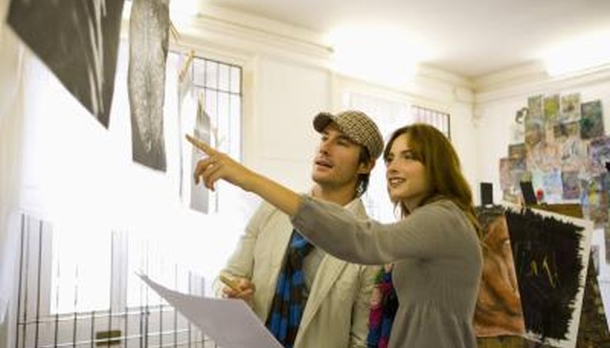 Couple in art studio Couple in art studio