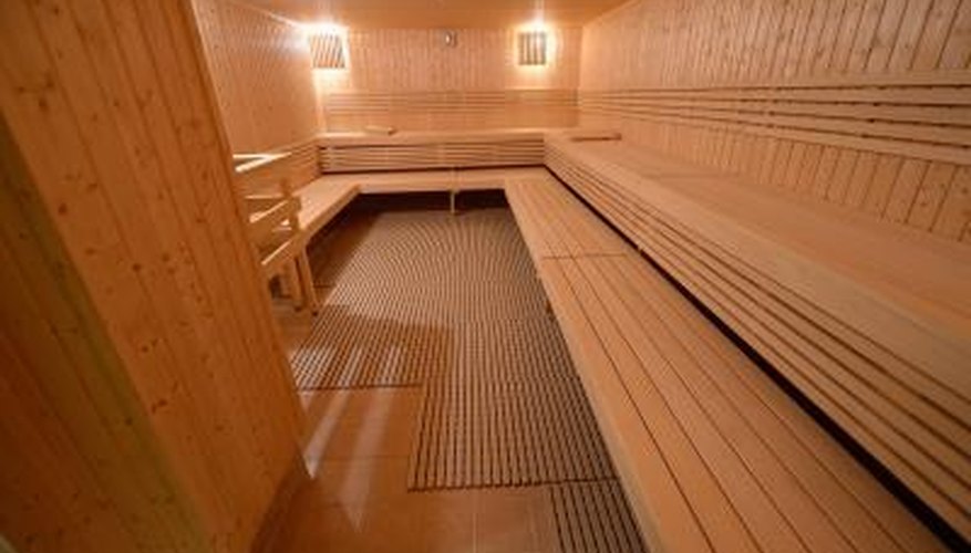 Sauna room in Los Angeles community center Sauna room in Los Angeles community center
