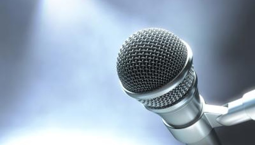 Microphone for a comic. Microphone for a comic.