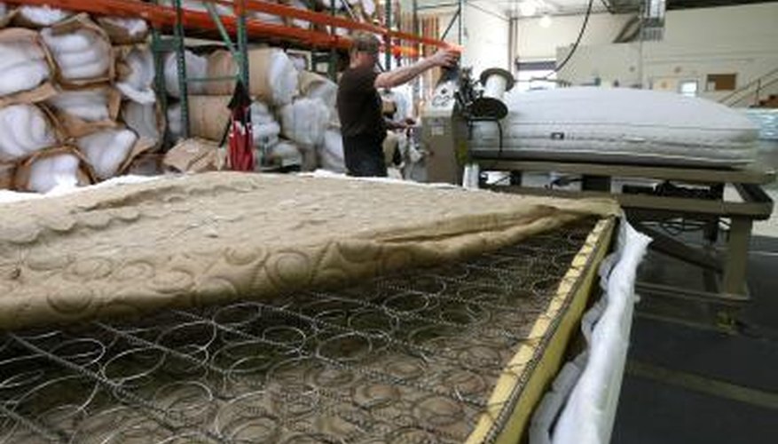 Mattress springs exposed in factory Mattress springs exposed in factory