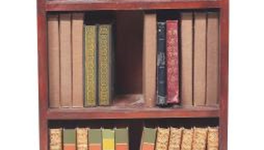 The design of some bookcases may prevent flush positioning. The design of some bookcases may prevent flush positioning.