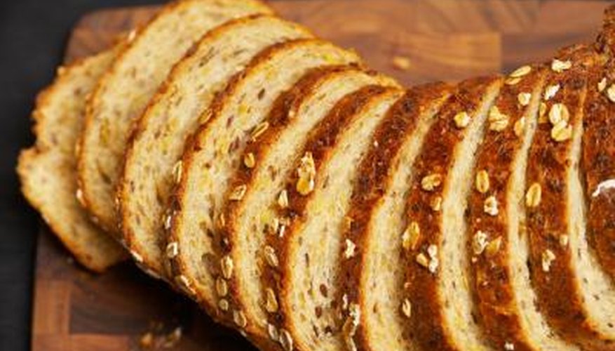 Slices of whole grain bread. Slices of whole grain bread.