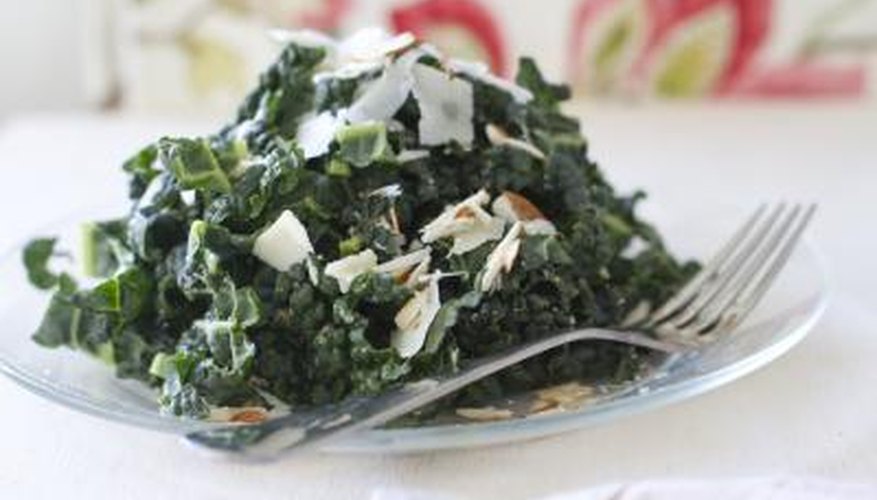 Kale salad on a plate. Kale salad on a plate.