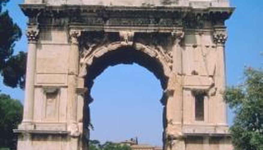 Photo Credit: Jupiterimages/Photos.com/Getty Images Pollution on the Arch of Titus has decreased.