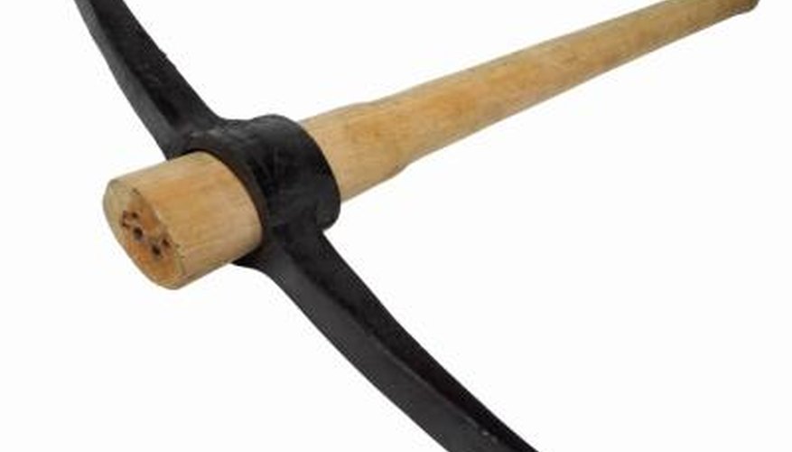 Photo Credit: Stockbyte/Stockbyte/Getty Images Elevated view of an axe.