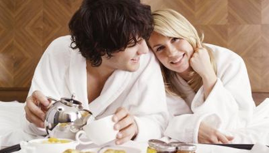 Small but meaningful gestures, like breakfast in bed, are all indications your man has strong feelings for you. Small but meaningful gestures, like breakfast in bed, are all indications your man has strong feelings for you.