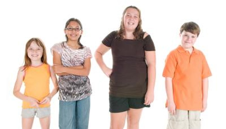 Young girls and one boy. Young girls and one boy.