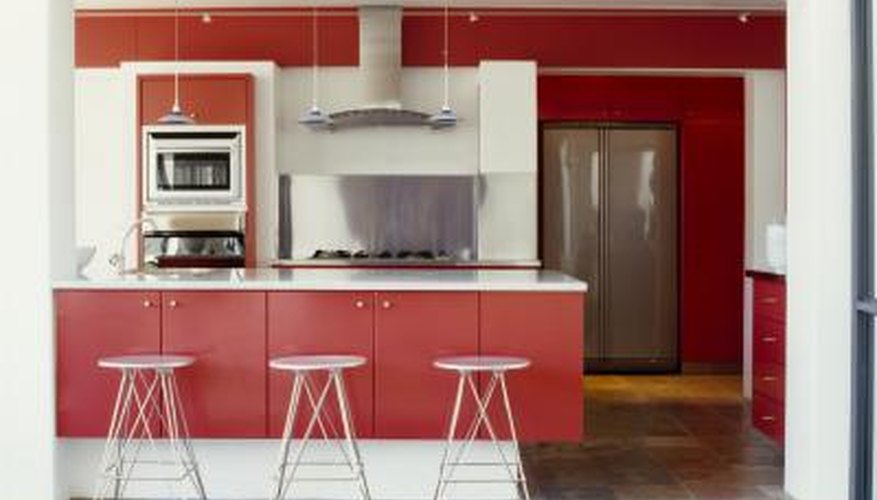 Solid, bold colors add depth to your kitchen. Solid, bold colors add depth to your kitchen.