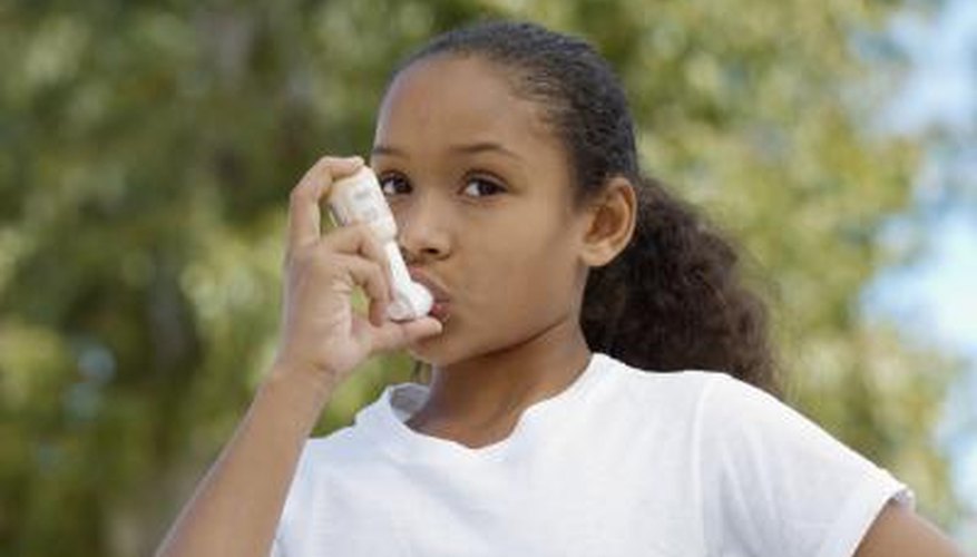 Airways narrow during an asthma attack. Airways narrow during an asthma attack.