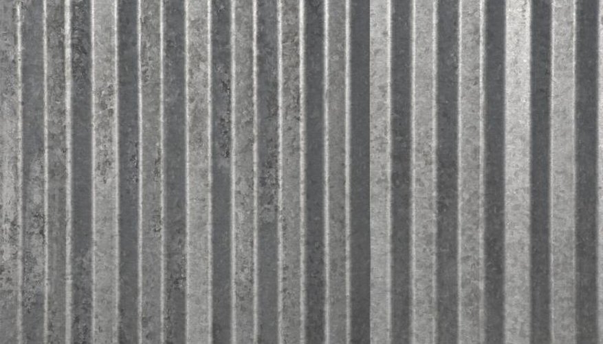 Close-up of corrugated aluminum sheeting. Close-up of corrugated aluminum sheeting.