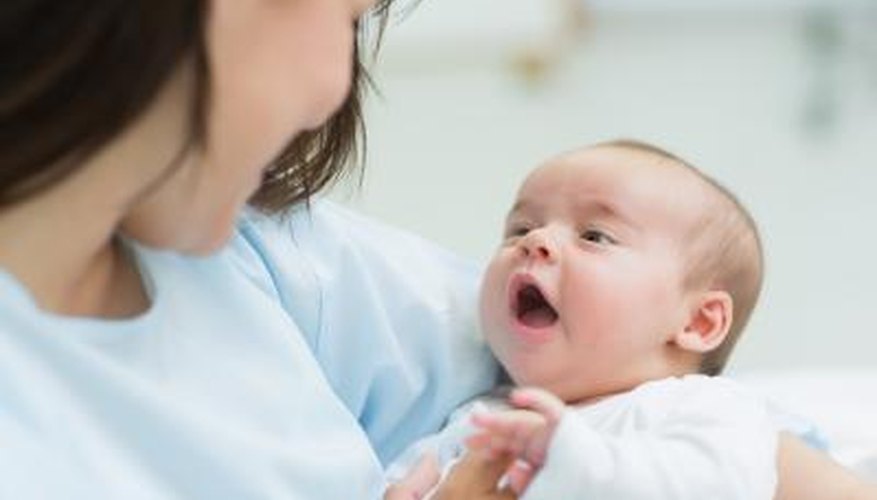 Babies breathe rapidly as they become too warm. Babies breathe rapidly as they become too warm.