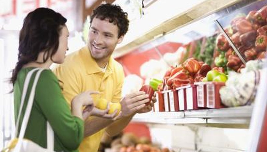 Couple at grocery store Couple at grocery store