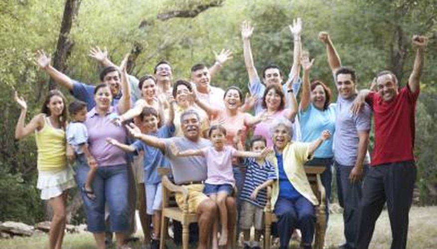 Portrait of a large family Portrait of a large family