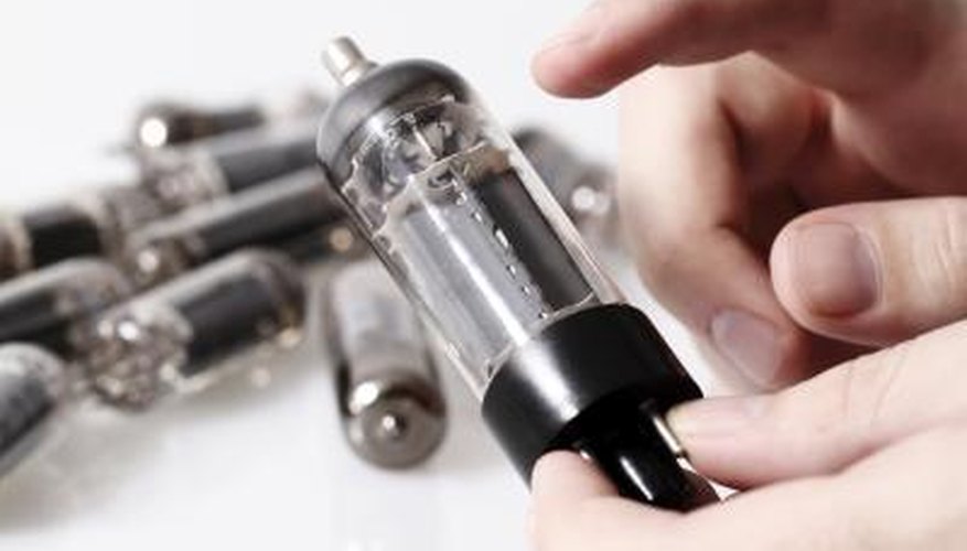 A vacuum tube. A vacuum tube.