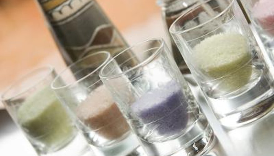 Colored salt for crafts. Colored salt for crafts.