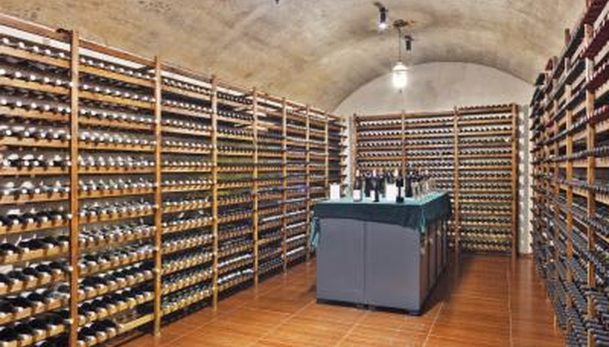 A large wine cellar. A large wine cellar.