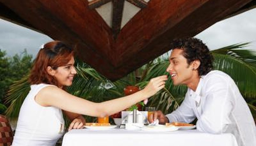Teens on a dinner date Teens on a dinner date