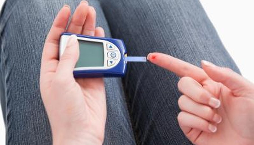 Kidney problems due to diabetes may cause a high level of potassium in the blood. Kidney problems due to diabetes may cause a high level of potassium in the blood.
