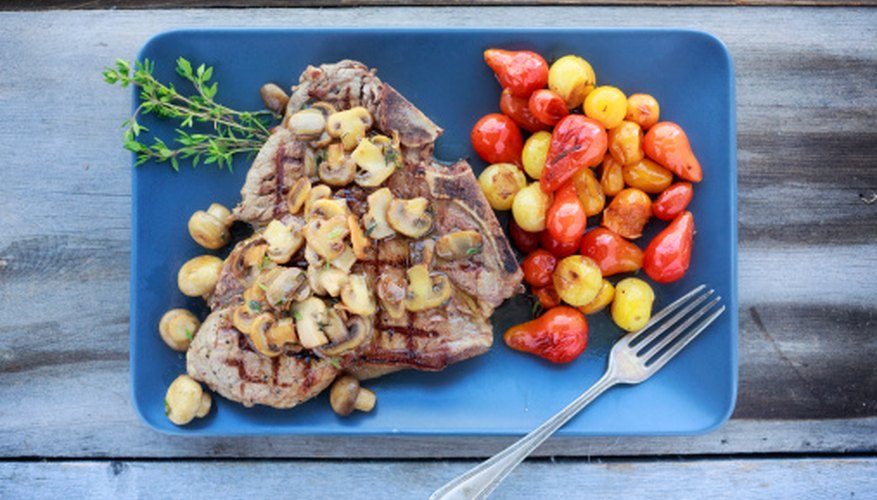 Steak and vegetables are central to the Paleo diet.