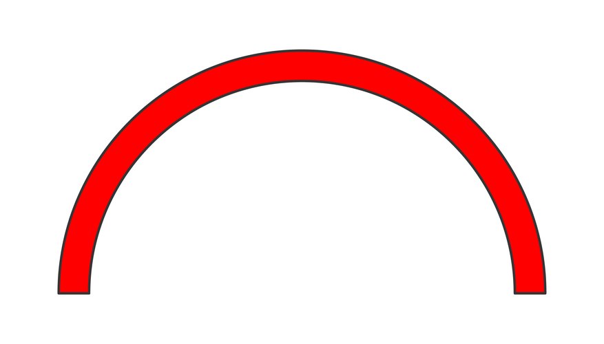 Красный полукруг. Полукруглые полосы. Дуга на прозрачном фоне. Красная дуга радуги. Дуга без фона.