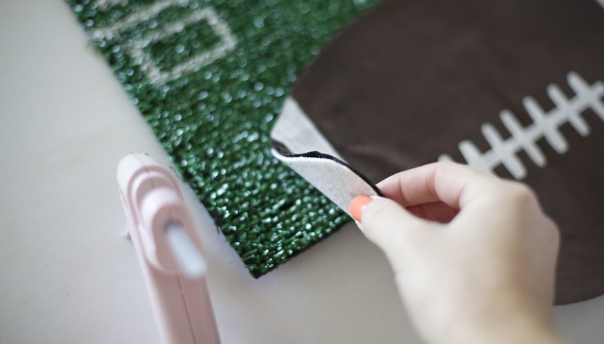 Glue Footballs to Runner Glue Footballs to Runner