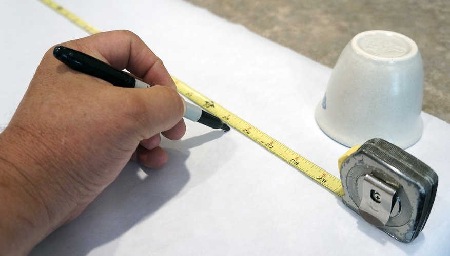 Mark dimensions on the protective backing. Mark dimensions on the protective backing.