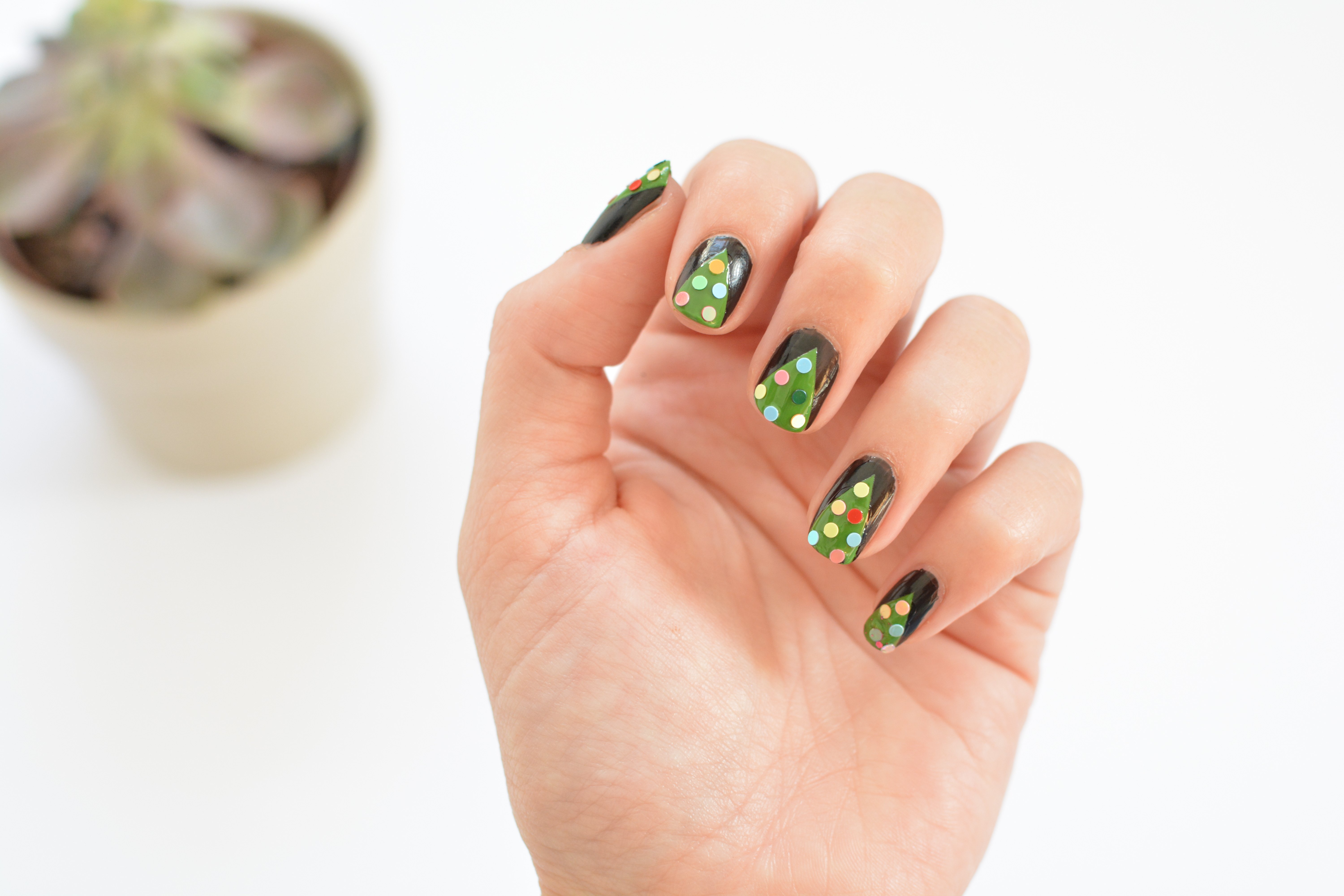 1. Christmas Tree Nail Art - wide 7