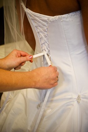 How to Put a Corset Back in a Wedding Dress | eHow